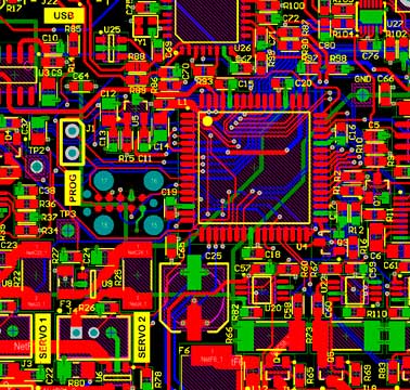 4-Layer PCB with different trace widths