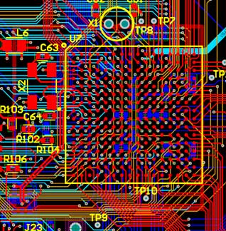 6-Layer PCB with 256-pin BGA