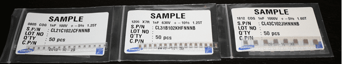 1nf capacitor packages