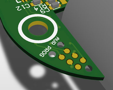 6-pin legless Tag-Connect footprint in Altium 3D