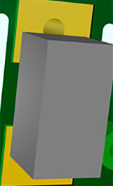 A footprint with a thermal pad that includes an array of via-in-pad thermal reliefs. 
