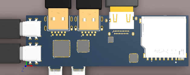 connector placement on pcb in 3d model